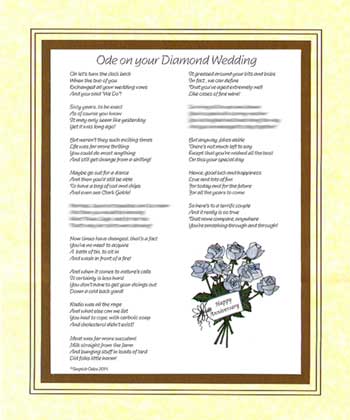 Ode on Your Diamond Wedding Anniversary