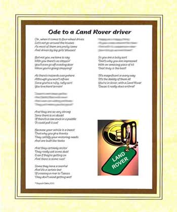 Ode to a Land Rover Driver