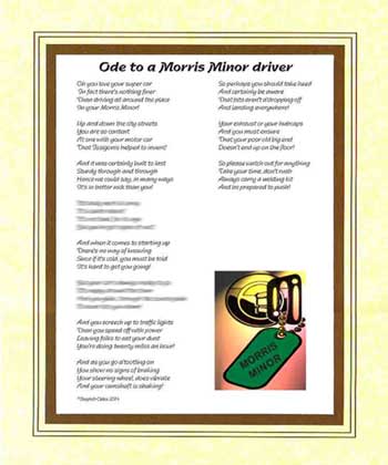 Ode to a Morris Minor Driver