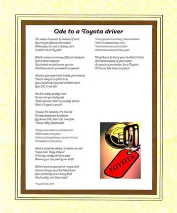 Ode to a Toyota Driver