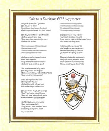Ode to a Durham Cricket Supporter