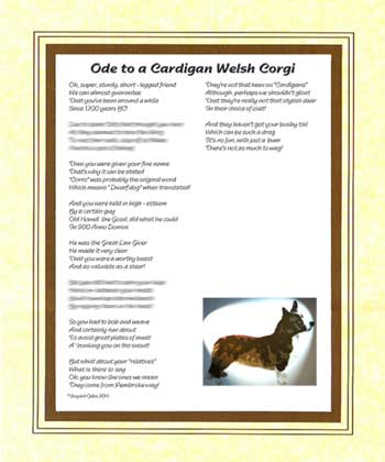 Ode to a Cardigan Welsh Corgi