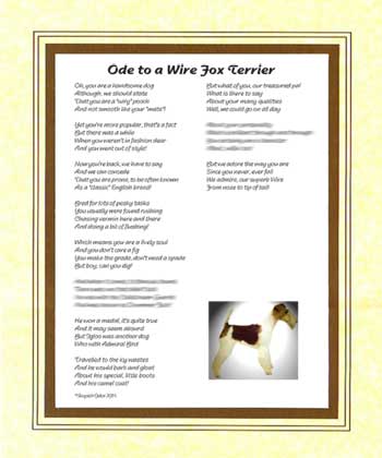 Ode to a Wire Fox Terrier