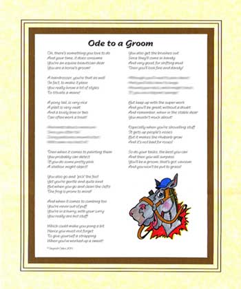 Ode to a Groom