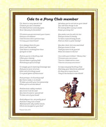 Ode to a Pony Club Member