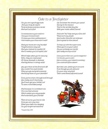 Ode to a Fire Fighter