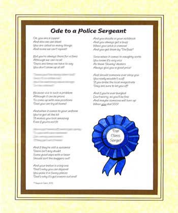 Ode to a Police Sergeant