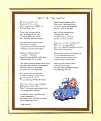 Ode to a Taxi Driver