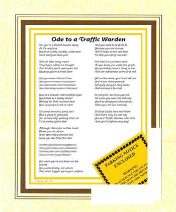Ode to a Traffic Warden