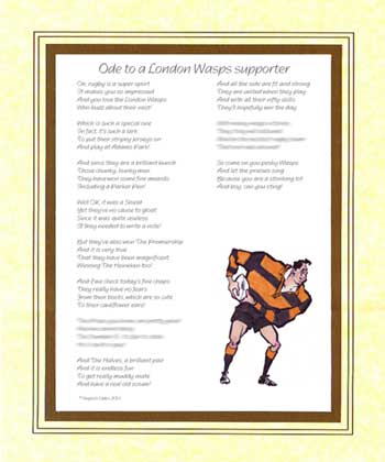 Ode to a London Wasps Supporter