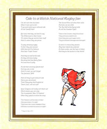 Ode to a Welsh Rugby Supporter