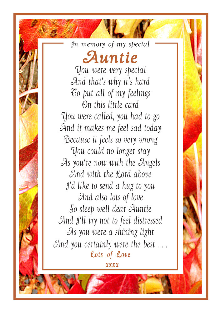 My Brave Auntie - Memorial