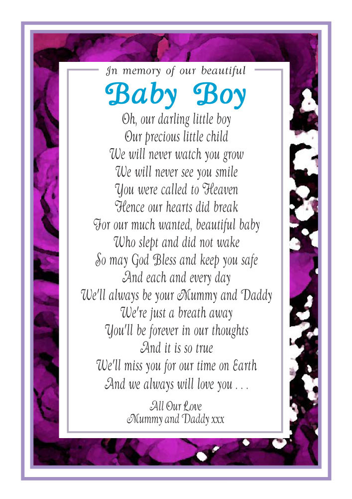 Our Baby Boy - Born Sleeping  - Memorial