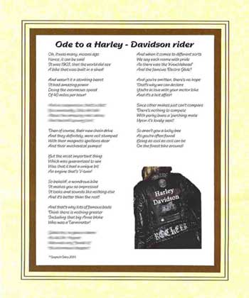 Ode to a Harley Davidson Rider