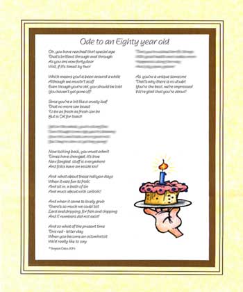Ode to an Eighty Year Old