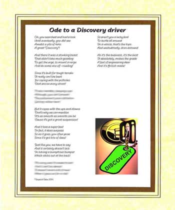 Ode to a Discovery Driver