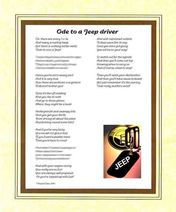 Ode to a Jeep Driver