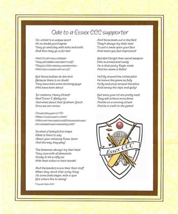 Ode to an Essex Cricket Supporter