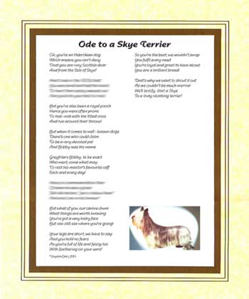 Ode to a Skye Terrier