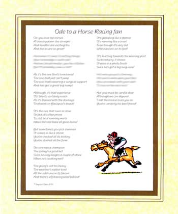 Ode to a Horse Racing Fan