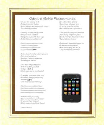 Ode to a Mobile Phone Maniac