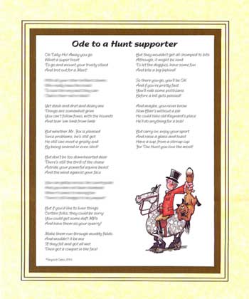 Ode to a Hunt Supporter