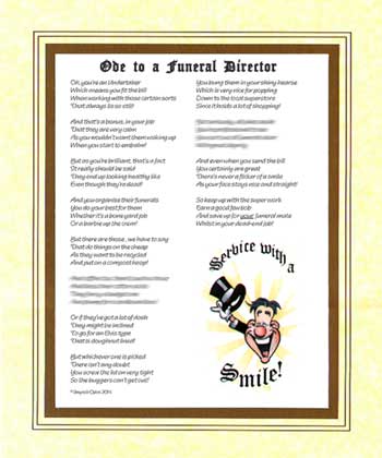 Ode to a Funeral Director