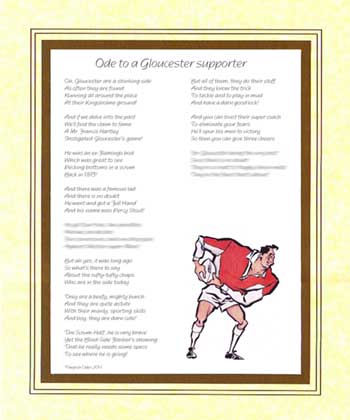 Ode to a Gloucester Supporter
