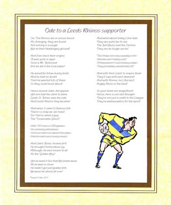 Ode to a Leeds Rhinos Supporter