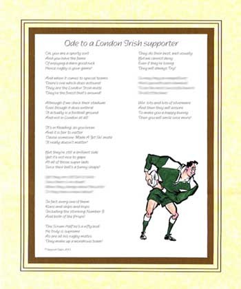 Ode to a London Irish Supporter
