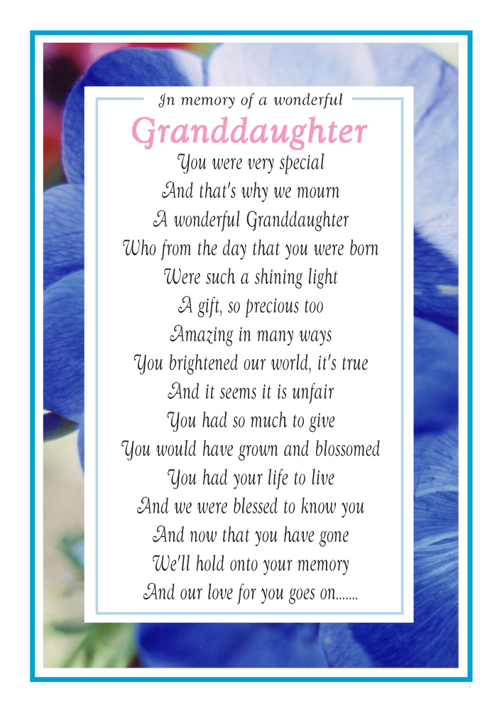 Our Granddaughter - Memorial