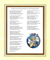 Click here for more details about our Ode to an Australian Cricket Supporter